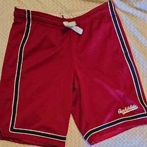 GAP Red Mesh Athletic Shorts with Black and White Trim